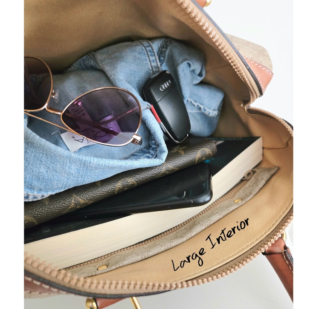 Celine Tan and Brown Monogram Bag - Picture 16 of 16